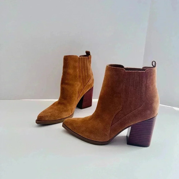 Marc Fisher Western Cowgirl Suede Boho Gadri Ankle boot size 7.5 - Picture 14 of 15